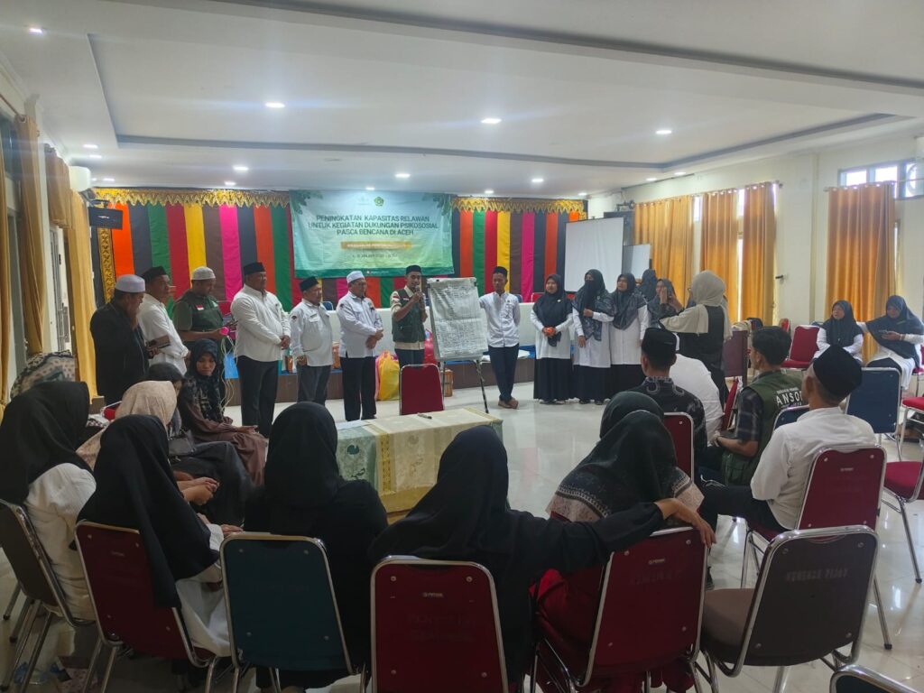 Suasana pelatihan relawan di Pidie Jaya
